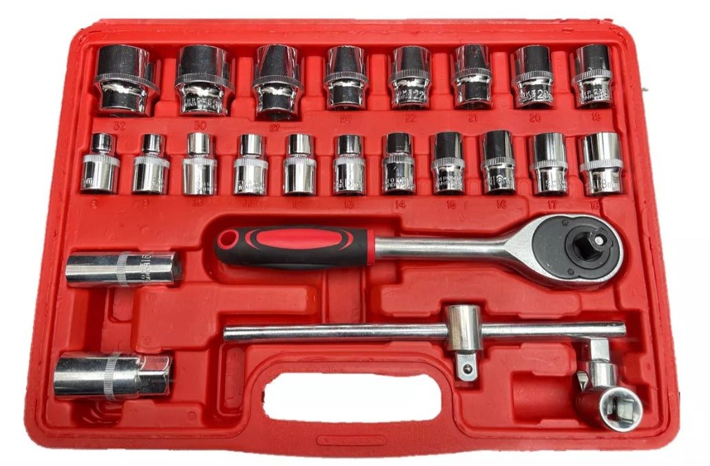 37 PIEZAS Set De Herramientas, llaves, copas y rachet